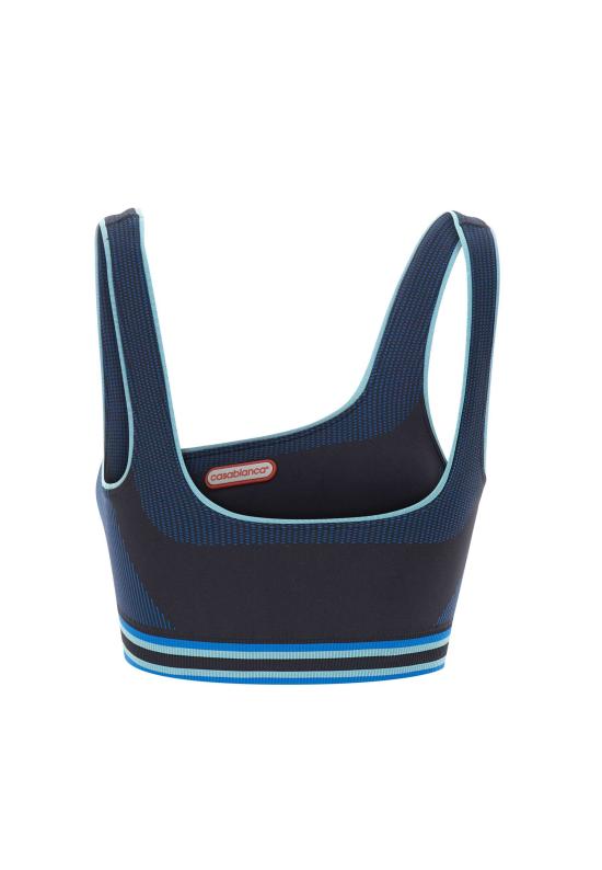 25FW 카사블랑카 민소매 티셔츠 WAW25ACT051 01 Blue - CASABLANCA