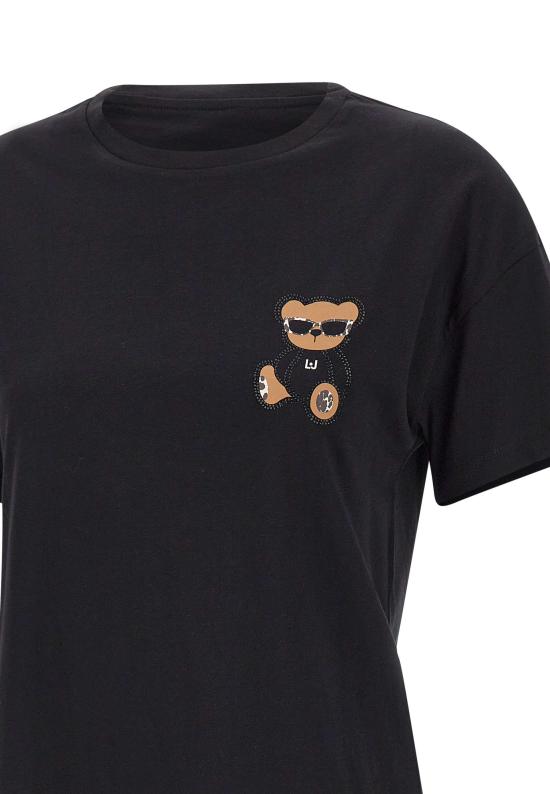 25FW 리우조 반팔 티셔츠 MF5416JS923 M9957 Black - LIU JO