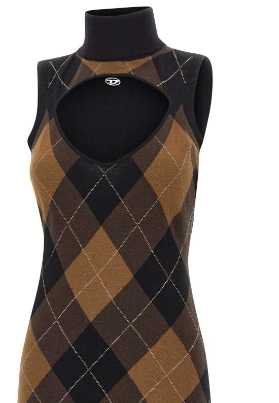 25FW 디젤 미디 원피스 A19695 0JLBB9XX Black - DIESEL