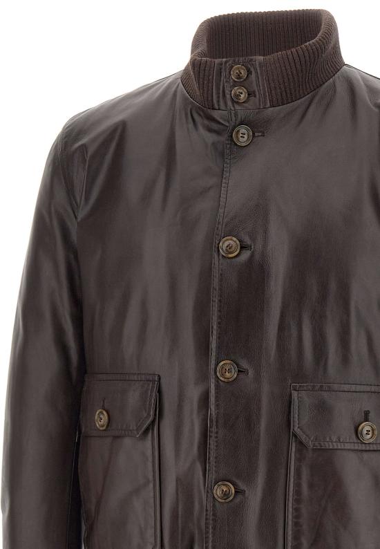 25FW 발바 가죽 자켓 51210VERMONT 0029 Brown - BARBA