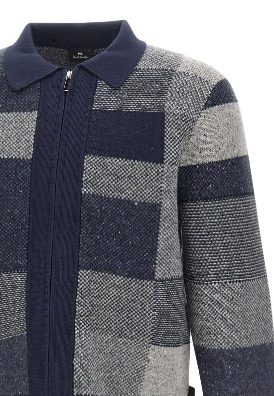 25FW 폴 스미스 집업 니트 M2R508ZT22521 49 Blue - PAUL SMITH