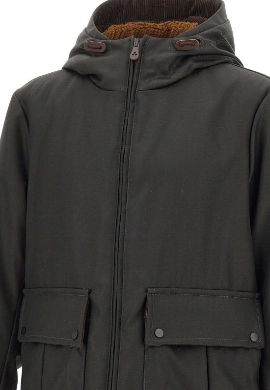 25FW 페트레이 더걸 SRP 에코퍼 코듀라 재킷 탈부착 인조 퍼 후드 PEU5601 01152002669 Green - PEUTEREY