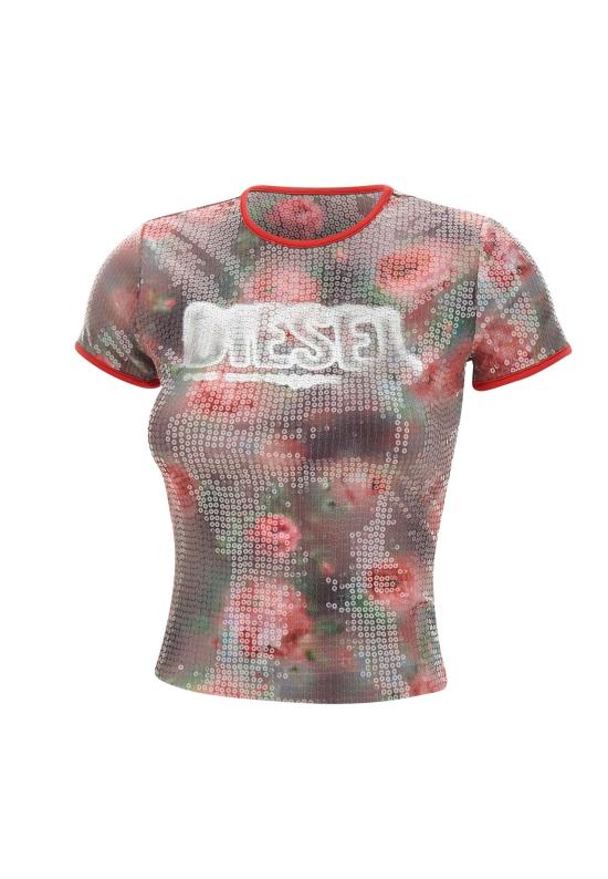 26SS 디젤 반팔 티셔츠 A20062 0QVCT43JA Red