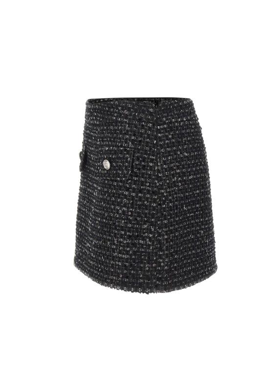 25FW 리우조 미디 스커트 UF5146D0267 22222 Black - LIU JO