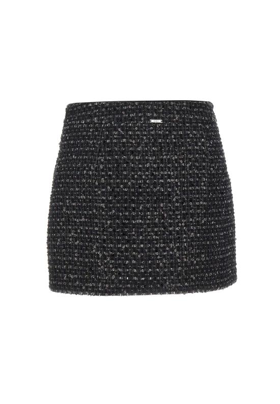 25FW 리우조 미디 스커트 UF5146D0267 22222 Black - LIU JO