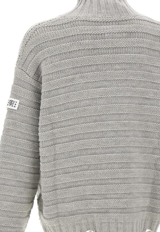 25FW MM6 메종마르지엘라 스웨터 SH0HA0004 M13040857M Grey - MM6 MAISON MARGIELA