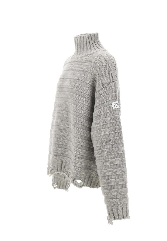 25FW MM6 메종마르지엘라 스웨터 SH0HA0004 M13040857M Grey - MM6 MAISON MARGIELA