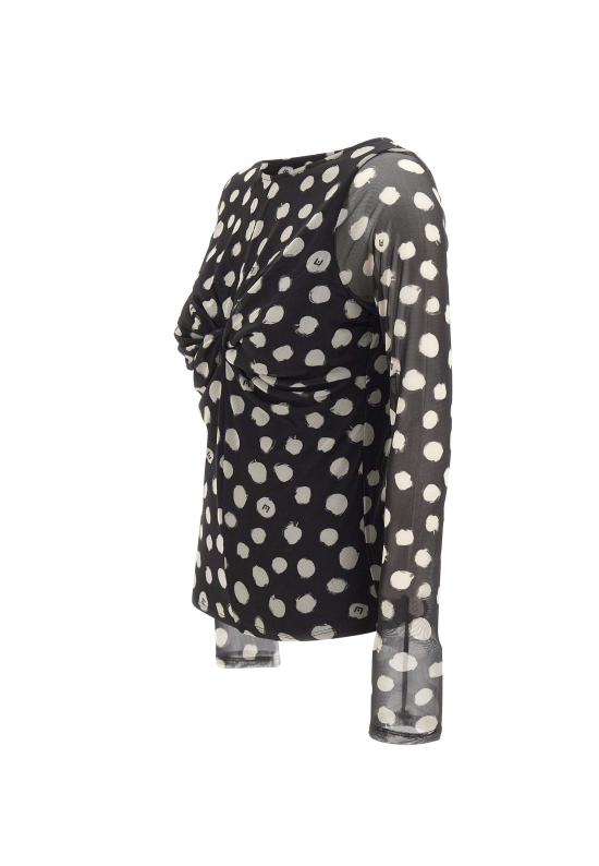 25FW 리우조 반팔 티셔츠 UF5269JS007 M9169 Black - LIU JO