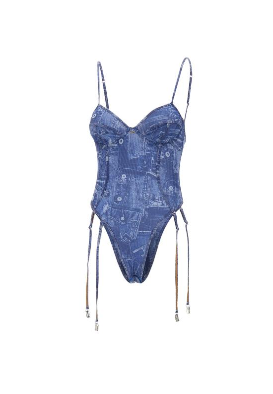 26SS 디젤 바디수트 티셔츠 A21204 0CJBM8IX Blue