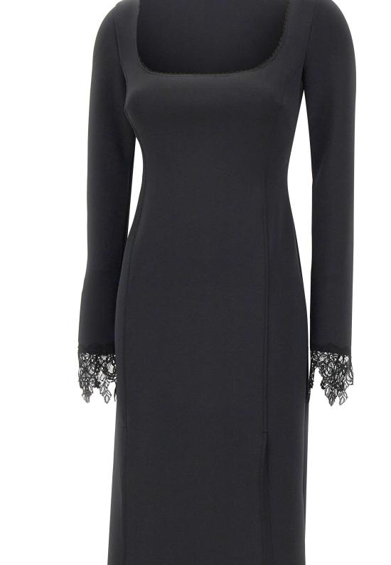 25FW 블루마린 미디 원피스 2A704A N0990 Black - BLUMARINE