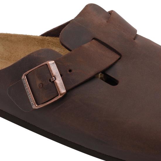 26SS 버켄스탁 보스턴 오일드 레더 클로그 860133 HABANA Brown - BIRKENSTOCK