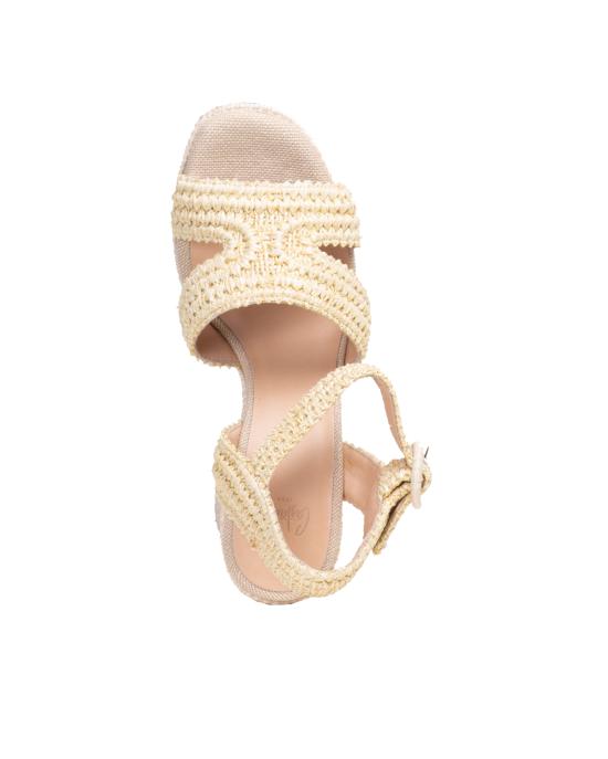  까스따네르 힐/펌프스 023058 2010 131 Rafia NATURAL NATURALE - CASTANER