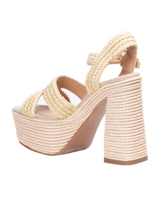  까스따네르 힐/펌프스 023058 2010 131 Rafia NATURAL NATURALE - CASTANER