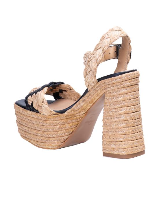  까스따네르 힐/펌프스 023040 4091 4091 Rafia NATURAL NEGRO NERO BIANCO - CASTANER