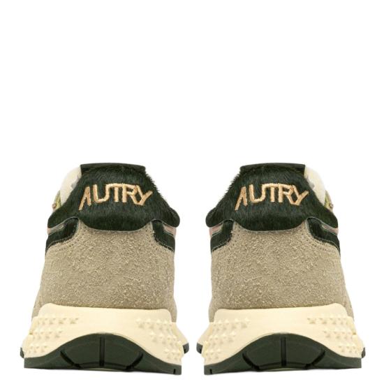 26SS 오트리 릴윈드 로우 나일론 스웨이드 스니커즈 WWLMUP05SUEDENILPONYSPONGEGRN Neutrals - AUTRY