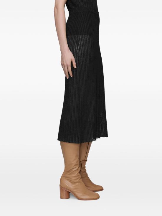 26SS 마르지엘라 리브드 니트 미디 스커트 S51ME0059M13237900F BLACK - MAISON MARGIELA