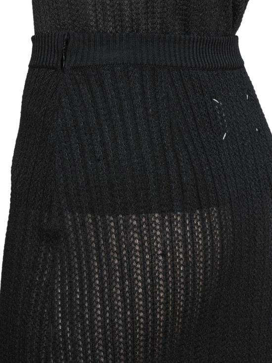 26SS 마르지엘라 리브드 니트 미디 스커트 S51ME0059M13237900F BLACK - MAISON MARGIELA
