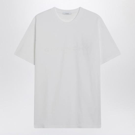 26SS 지방시 지방시 파리 자카드 반팔 티셔츠 BM71NK3YSF100 WHITE