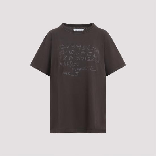 26SS 마르지엘라 뉴메리컬 코튼 티셔츠 S51GC0544S24575144 BROWN