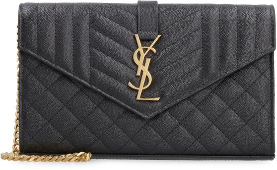 26SS 생로랑 카산드라 체인 월렛 620280BOW911000 BLACK - SAINT LAURENT