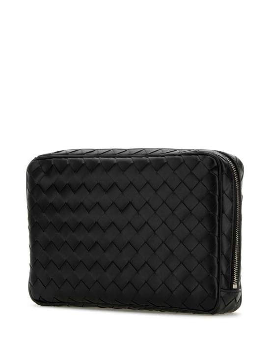26SS 보테가베네타 인트레치아토 라지 지퍼 오거나이징 파우치 765804V2HL08803 BLACK - BOTTEGA VENETA