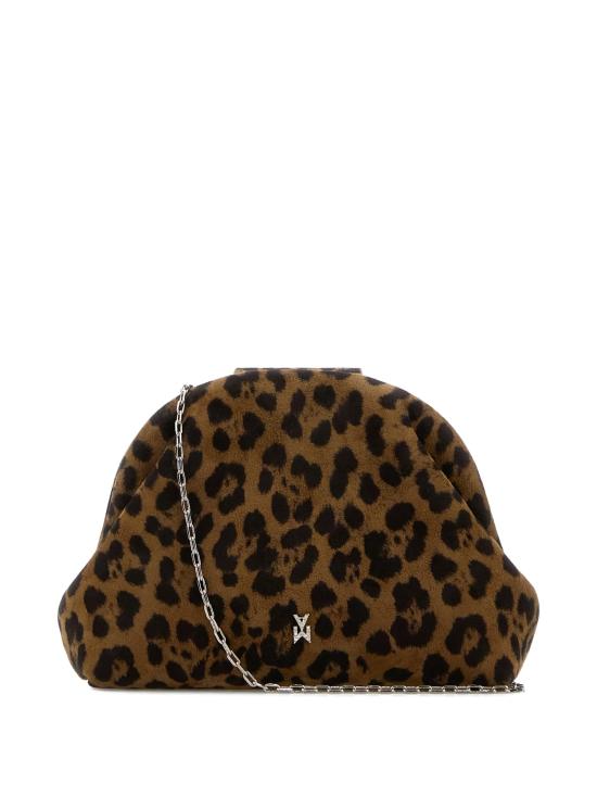 25FW 아미나 무아디 클러치/파우치 CAMELIAMICROLEOPARD BROWN - AMINA MUADDI