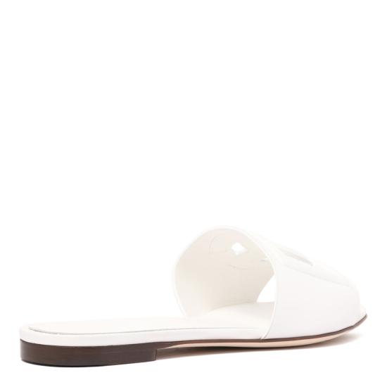 26SS 돌체앤가바나 DG 로고 카프스킨 슬리퍼 CQ0436AY32980001 WHITE - DOLCE & GABBANA