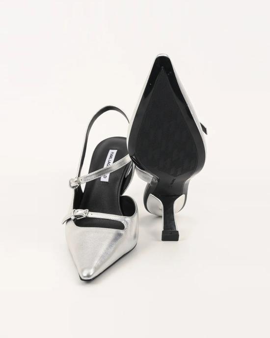 25FW 칼라거펠트 힐/펌프스 KL33623 1SL silver textured lhtr ARGENTO - KARL LAGERFELD
