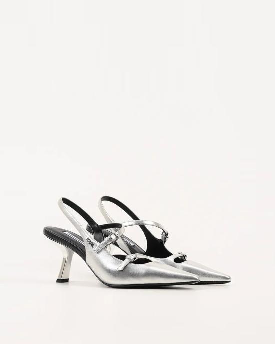 25FW 칼라거펠트 힐/펌프스 KL33623 1SL silver textured lhtr ARGENTO - KARL LAGERFELD