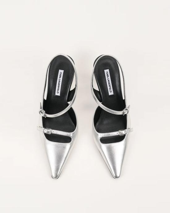 25FW 칼라거펠트 힐/펌프스 KL33623 1SL silver textured lhtr ARGENTO - KARL LAGERFELD