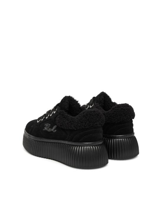 25FW 칼라거펠트 스니커즈 KL42312 50X black suede NERO - KARL LAGERFELD