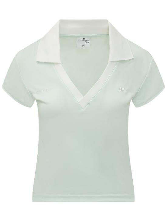 26SS 쿠레쥬 폴로 티셔츠 126JPO057JS0195 B216 LIGHT MINT HERITAGE WHITE