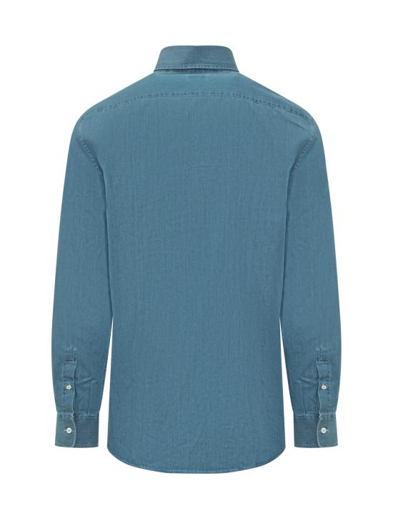 26SS 브루넬로 쿠치넬리 긴팔 셔츠 MR6830627 C001 DENIM MEDIO - BRUNELLO CUCINELLI