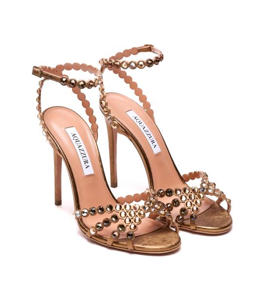 26SS 아쿠아주라 샌들 TQLHIGS0 CYNBRA Golden - AQUAZZURA