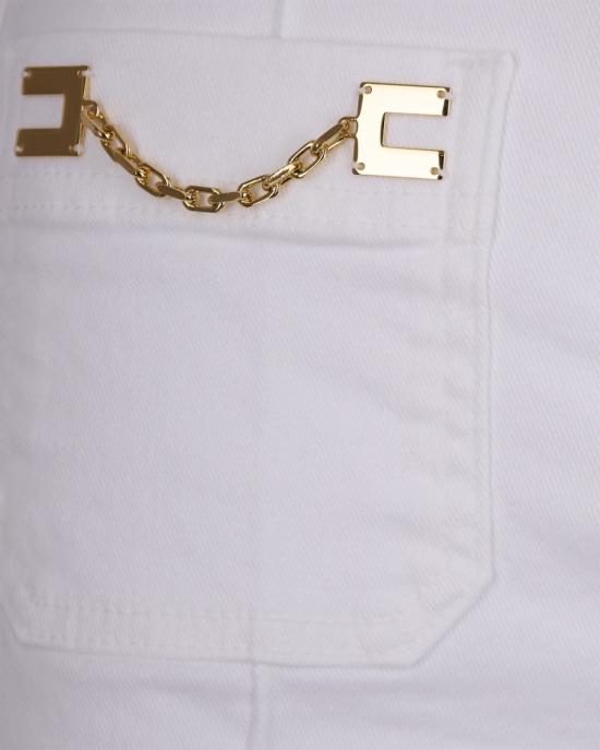 26SS 엘리자베타프랜치 스트레이트 팬츠 5784973 White - ELISABETTA FRANCHI