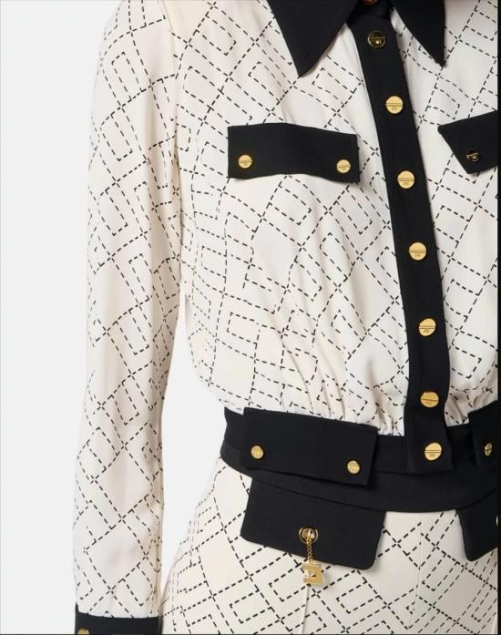 25FW 엘리자베타프랜치 긴팔 티셔츠 CAS0156E2 EF1 White - ELISABETTA FRANCHI