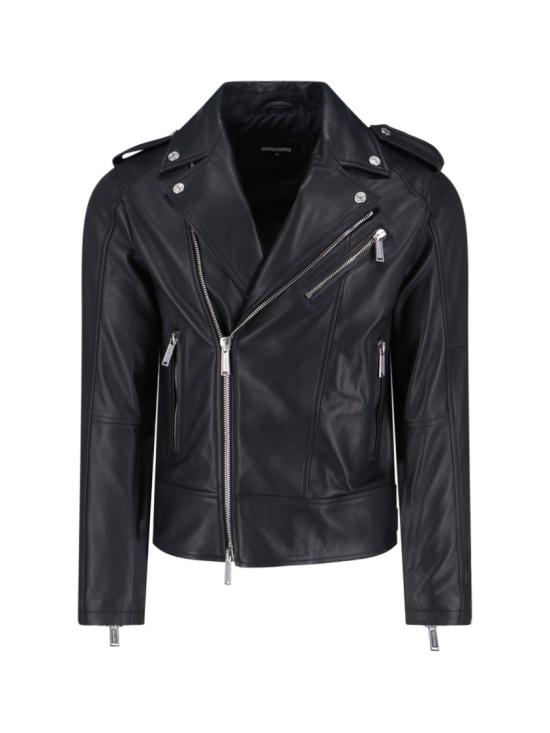 26SS 디스퀘어드2 바이커 자켓 S74AM1329 SY1491900 Black