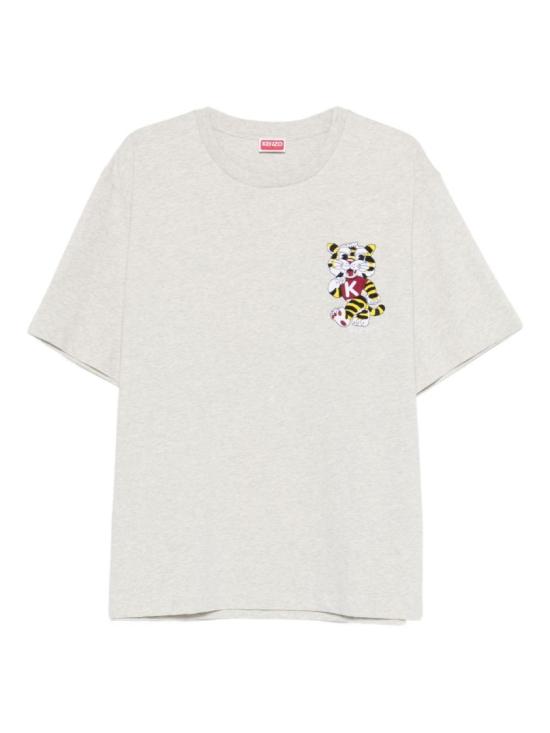 26SS 겐조 Wild Tiger 자수 오버사이즈 티셔츠 FG55TS4044SY 93 White
