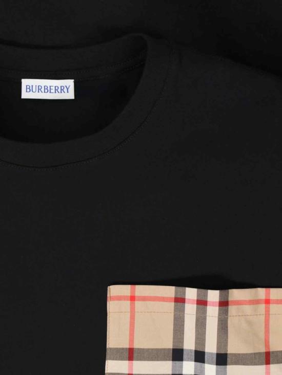 26SS 버버리 체크 포켓 티셔츠 8103970A1189 Black - BURBERRY