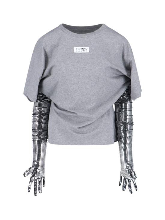 26SS MM6 메종마르지엘라 코튼 티셔츠 윗 글러브 S52GC0358 M20170856M Grey - MM6 MAISON MARGIELA