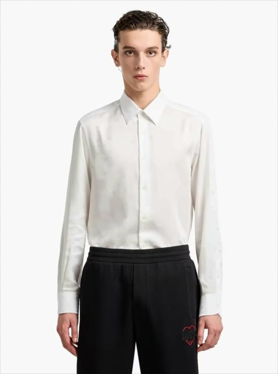 25FW 엠포리오 아르마니 긴팔 셔츠 EM001537 AF15074 F0140 White - EMPORIO ARMANI