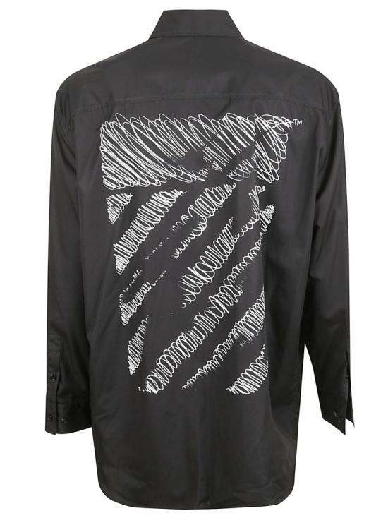 25FW 오프화이트 긴팔 셔츠 OMGE004F25FAB0021001 Black - OFF WHITE