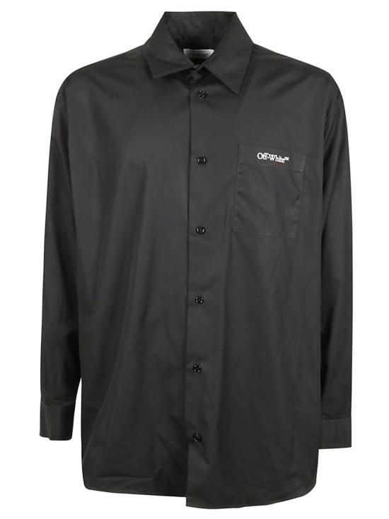 25FW 오프화이트 긴팔 셔츠 OMGE004F25FAB0021001 Black