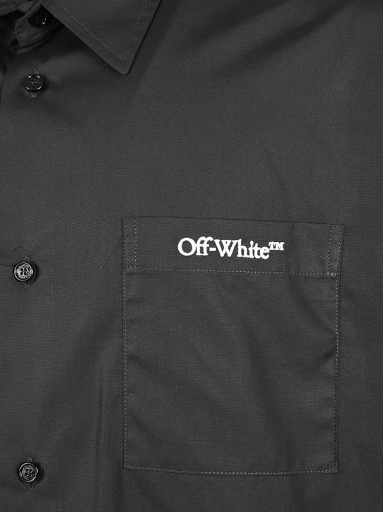 25FW 오프화이트 긴팔 셔츠 OMGE004F25FAB0021001 Black - OFF WHITE