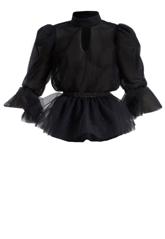  사이드 코베이시 블라우스 러플 블라우스