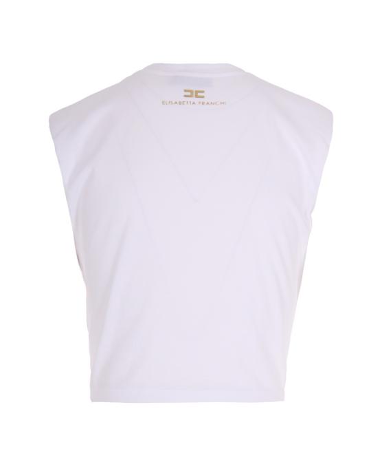 26SS 엘리자베타프랜치 민소매 티셔츠 8883135 White - ELISABETTA FRANCHI