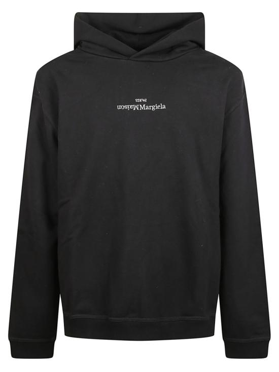 25FW 마르지엘라 업사이드 다운 자수 로고 후드 S50GU0167MS25503962 Black