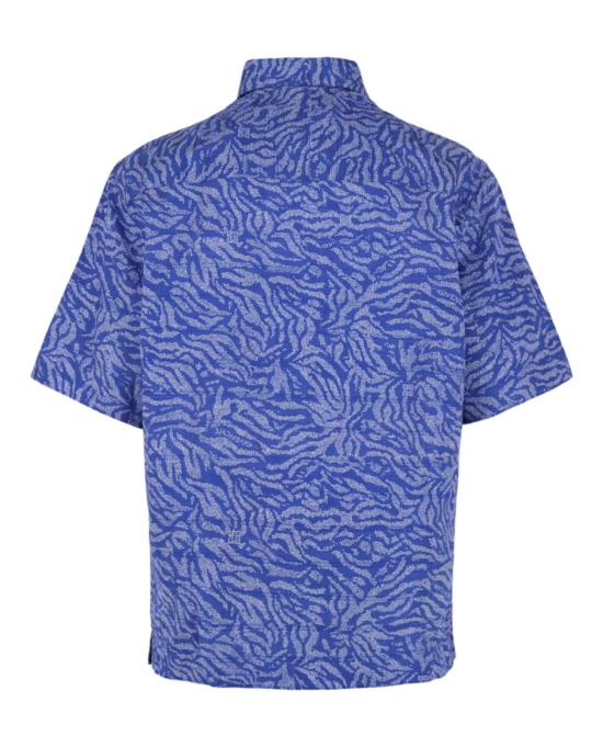  지방시 반팔 셔츠 BM60UB 14EJ 490 40043 38 Blue - GIVENCHY