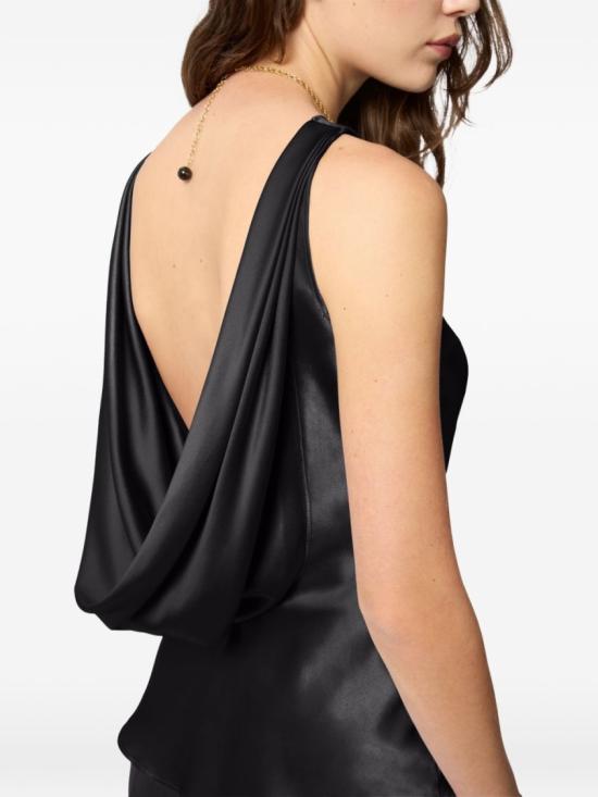 26SS 니나리찌 민소매 티셔츠 26PCTO011 SE1415 U9000 Black - NINA RICCI