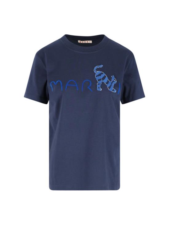 26SS 마르니 반팔 티셔츠 THJE0293S3 USCY84LOB99 Blue